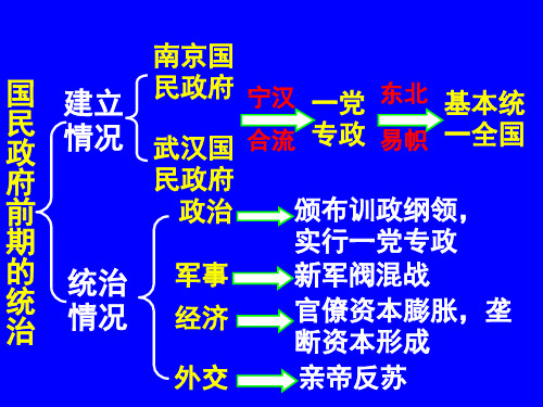 高一历史国民政府前期的统治