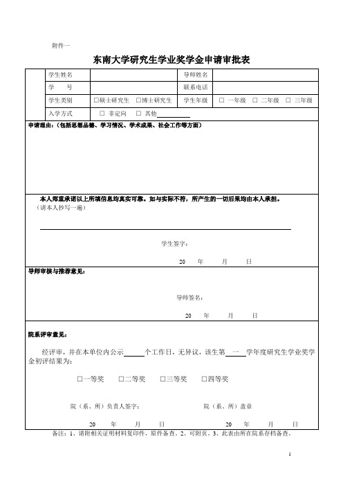 关于做好2014级硕士研究生第一学年 学业奖学金评审工作的通知.doc