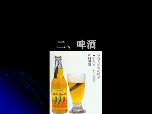 现代酒吧服务与管理教学课件第二章  酒水知识 第二节 发酵酒2啤酒