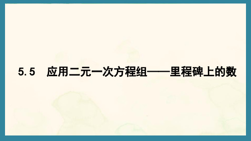 5.5 应用二元一次方程组——里程碑上的数(课件)北师大版数学八年级上册