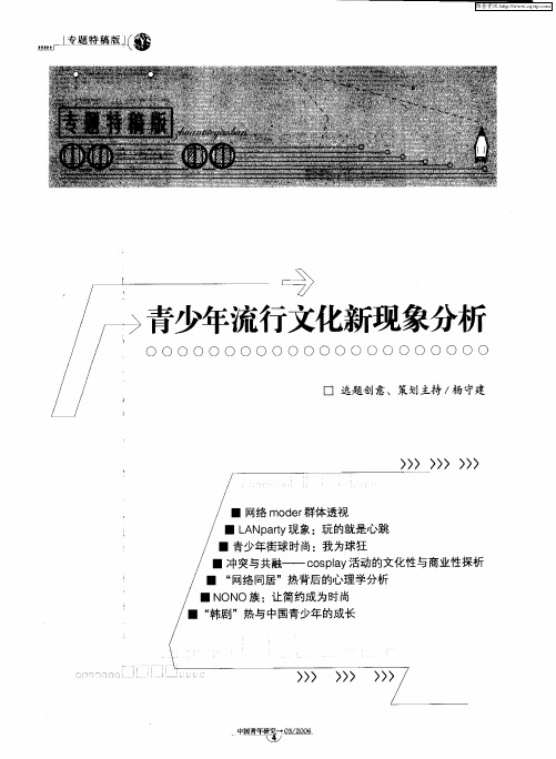 青少年流行文化新现象分析——网络moder群体透视