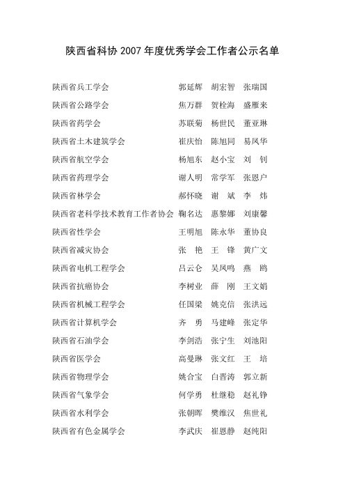 陕西科学技术协会