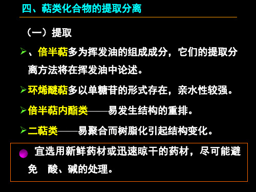 萜类化合物的分离课件