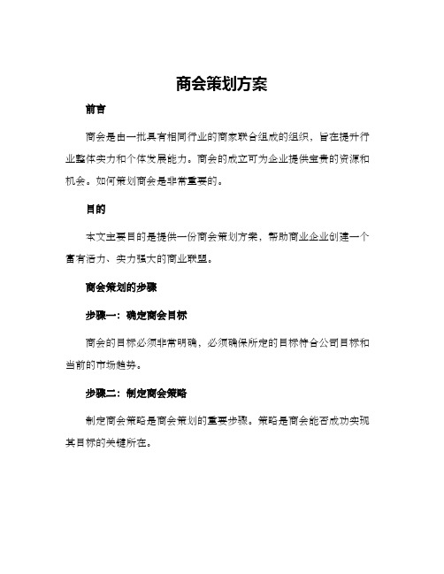 商会策划方案