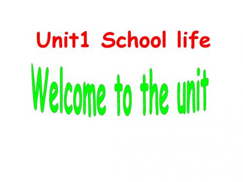 江苏省连云港高级中学高中英语Unit1Schoollifewelcome