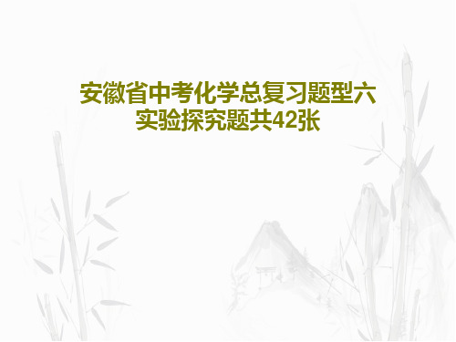 安徽省中考化学总复习题型六实验探究题共42张共44页文档