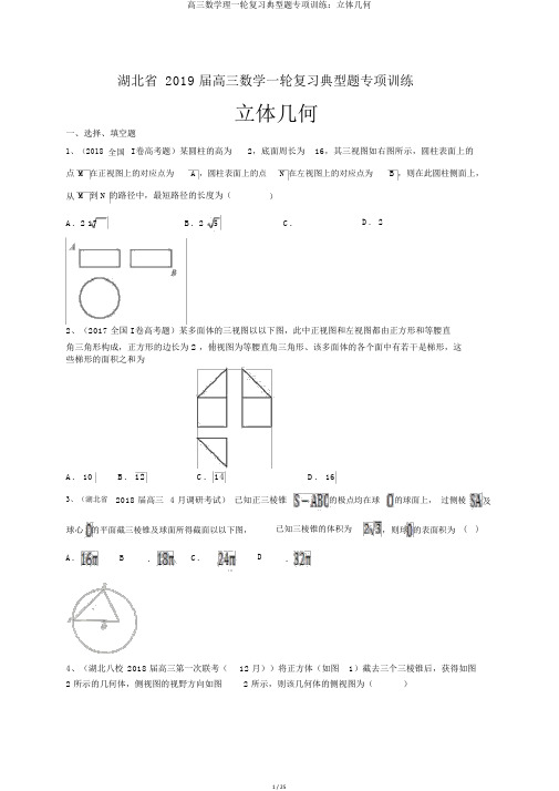 高三数学理一轮复习典型题专项训练：立体几何