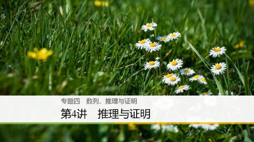 2018年高考数学(理)二轮复习 精品课件：专题四 数列、推理与证明  第4讲 推理与证明