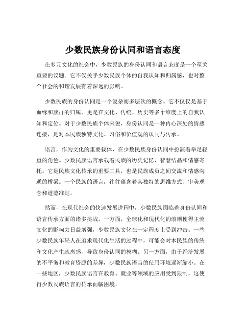 少数民族身份认同和语言态度