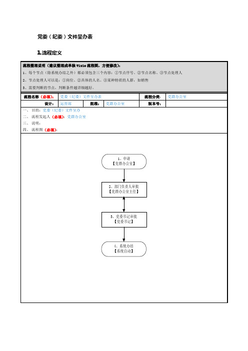 1.党委(纪委)文件呈办表确认表