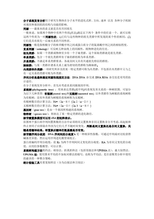 分子系统发育分析5