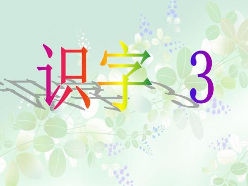 一年级语文上册《识字3-》课件