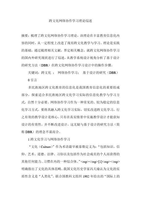 跨文化网络协作学习理论综述