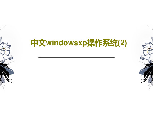 中文windowsxp操作系统(2)99页PPT