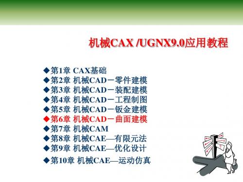 机械CAX UG NX9应用教程第 6 章 机械CAD - 曲面建模