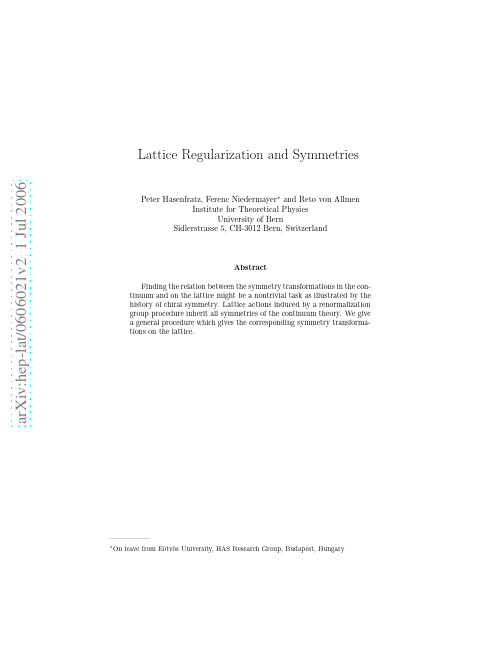 Lattice Regularization and Symmetries