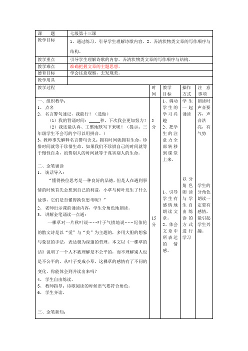 七级第13课教案