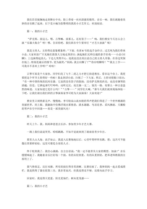 我的小才艺作文500字