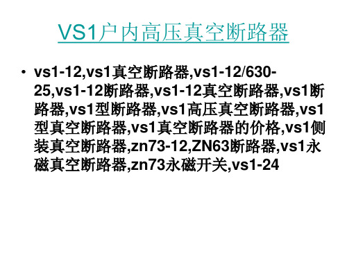 VS1户内高压真空断路器