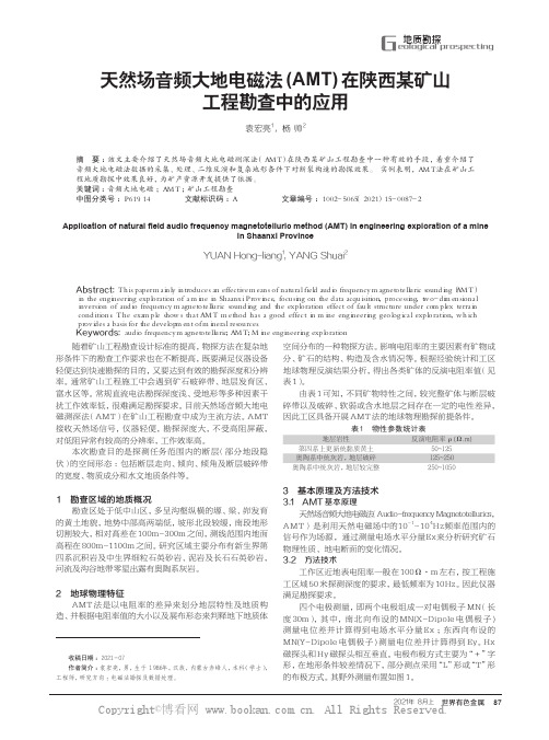 天然场音频大地电磁法(AMT)在陕西某矿山工程勘查中的应用