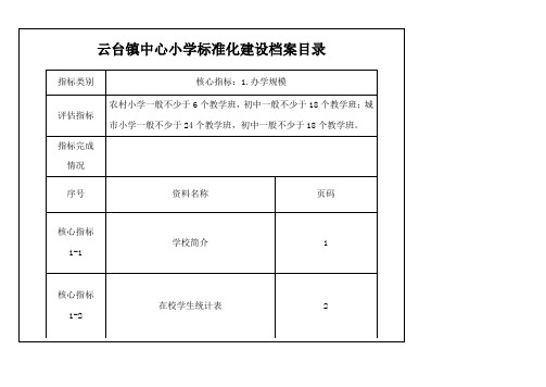 标准档案目录(长17厘米宽21厘米)