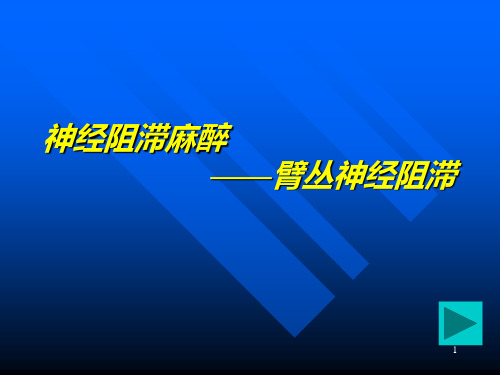 臂丛神经阻滞麻醉详解ppt课件