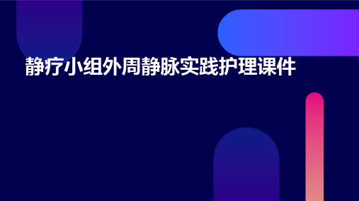 静疗小组外周静脉实践护理课件