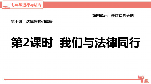 最新人教部编版七年级下册道德与法治第十课第2课时 我们与法律同行