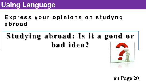 Unit2Usinglanguage课件2021-2022学年高二上学期英语人教版