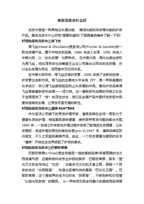 美发洗发水什么好