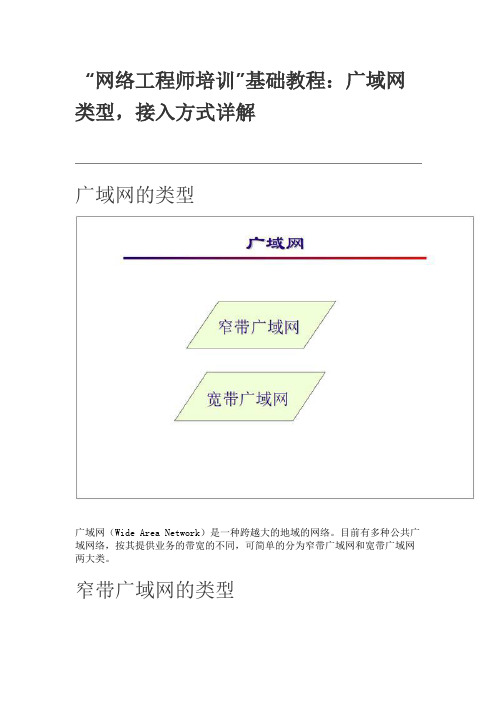 “网络工程师培训”基础教程：广域网类型,接入方式详解