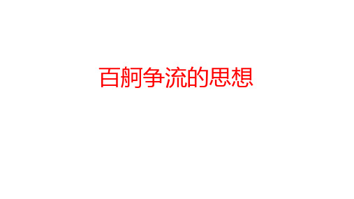 2021年高考政治一轮复习课件：必修四《生活与哲学》第二课 百舸争流的思想(共21张PPT)