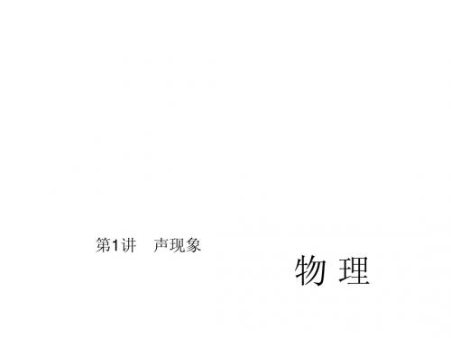 人教版中考物理总复习课件【第1讲】+声现象