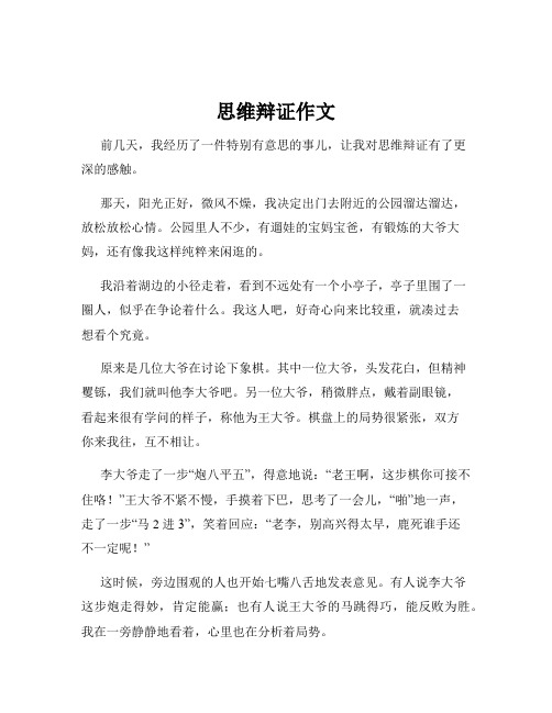 思维辩证作文