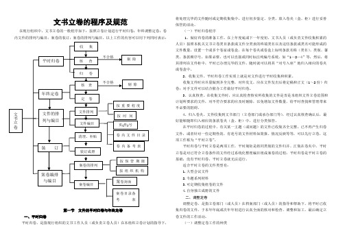 文书立卷的程序及规范