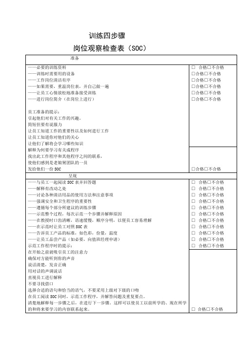 训练四步骤