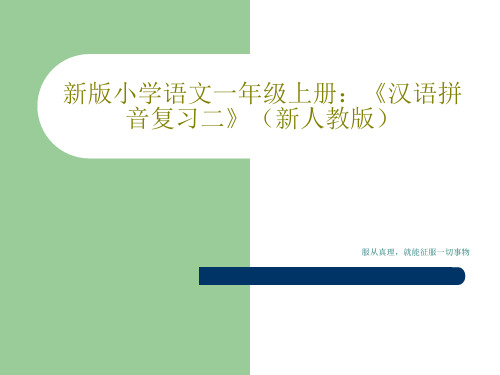 新版小学语文一年级上册：《汉语拼音复习二》(新人教版)共20页