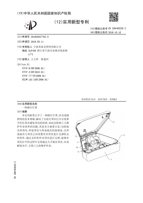 【CN209495238U】一种路灯灯罩【专利】