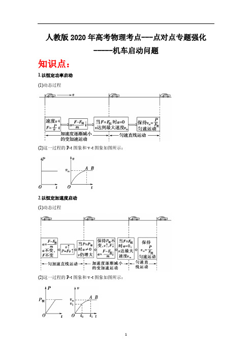 人教版高考物理考点专题强化--机车启动问题