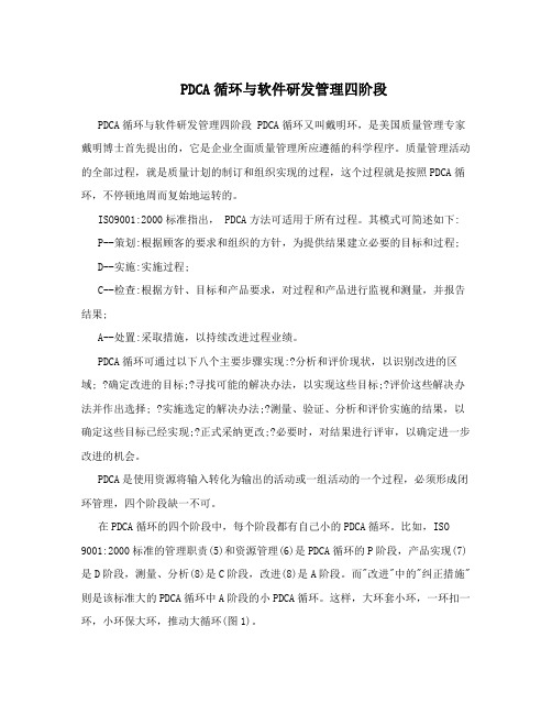 PDCA循环与软件研发管理四阶段