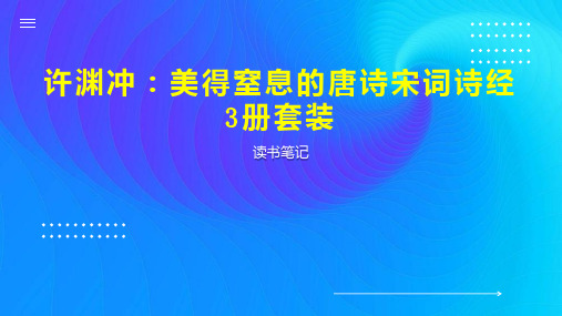 许渊冲：美得窒息的唐诗宋词诗经3册套装