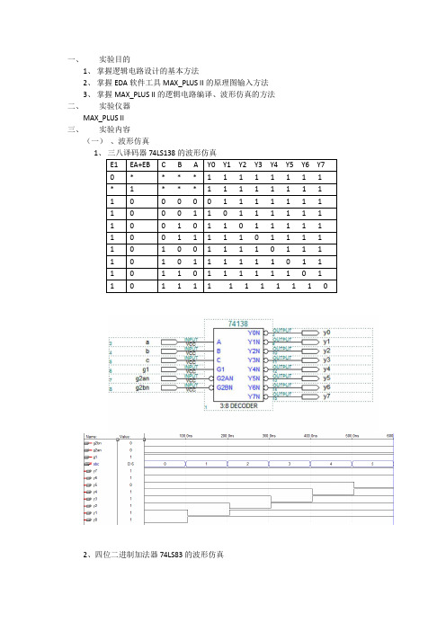 数字电子技术实验报告