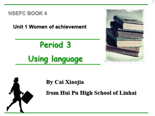 高中一年级英语Using language课件