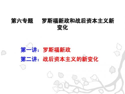 一轮复习专题六罗斯福新政和当代资本主义的新变化