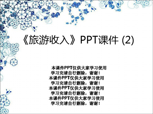 《旅游收入》PPT课件 (2)