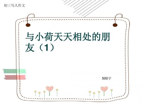 初三写人作文《与小荷天天相处的朋友(1)》500字(共8页PPT)