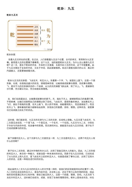 乾卦：九五——精选推荐