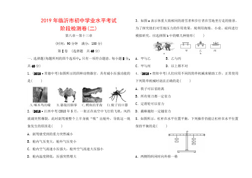 2019年临沂市初中学业水平考试_中考物理阶段检测卷(二).doc