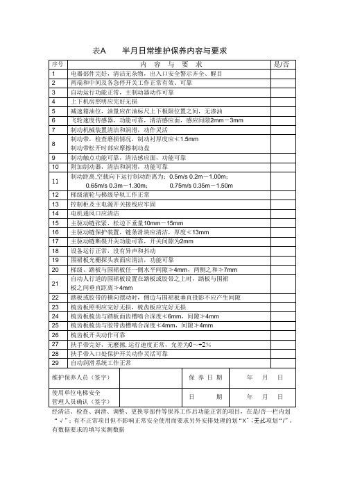 扶梯保养