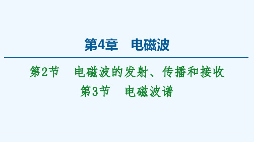 2020_2021学年新教材高中物理第4章电磁波第2节电磁波的发射传播和接收第3节电磁波谱课件鲁科版